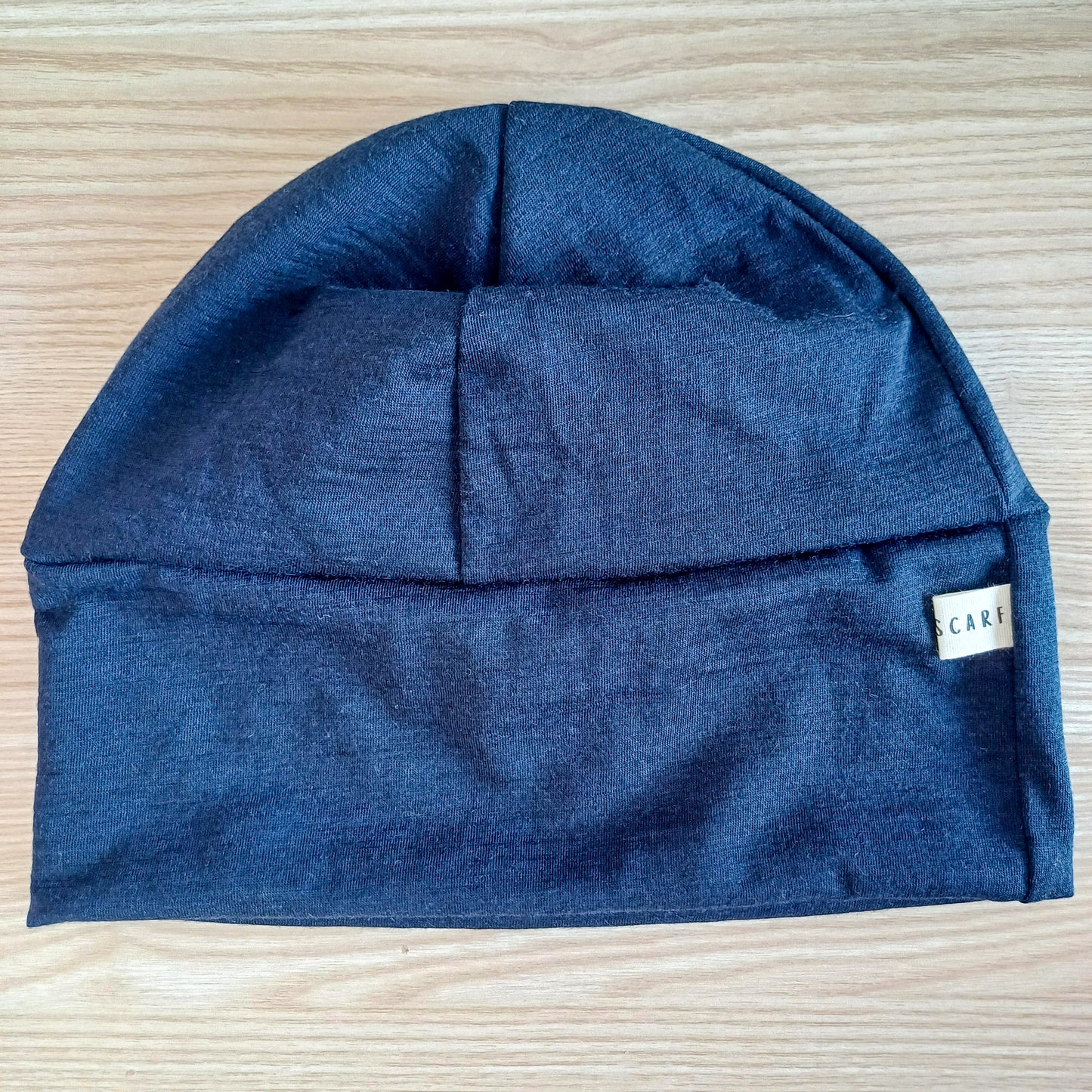 Ink blue merino beanie