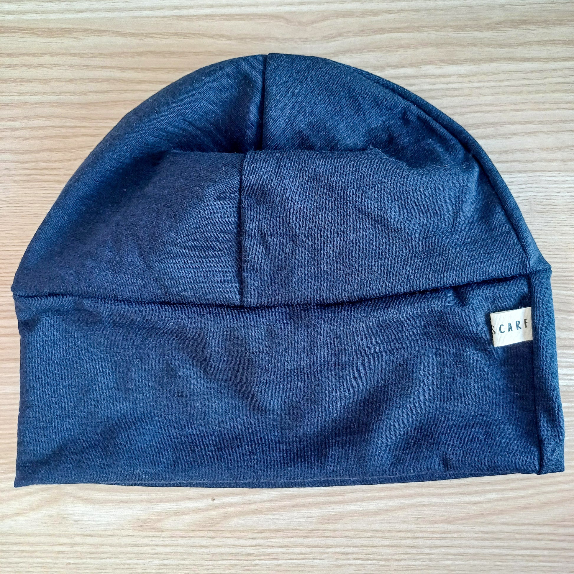 Ink blue merino beanie