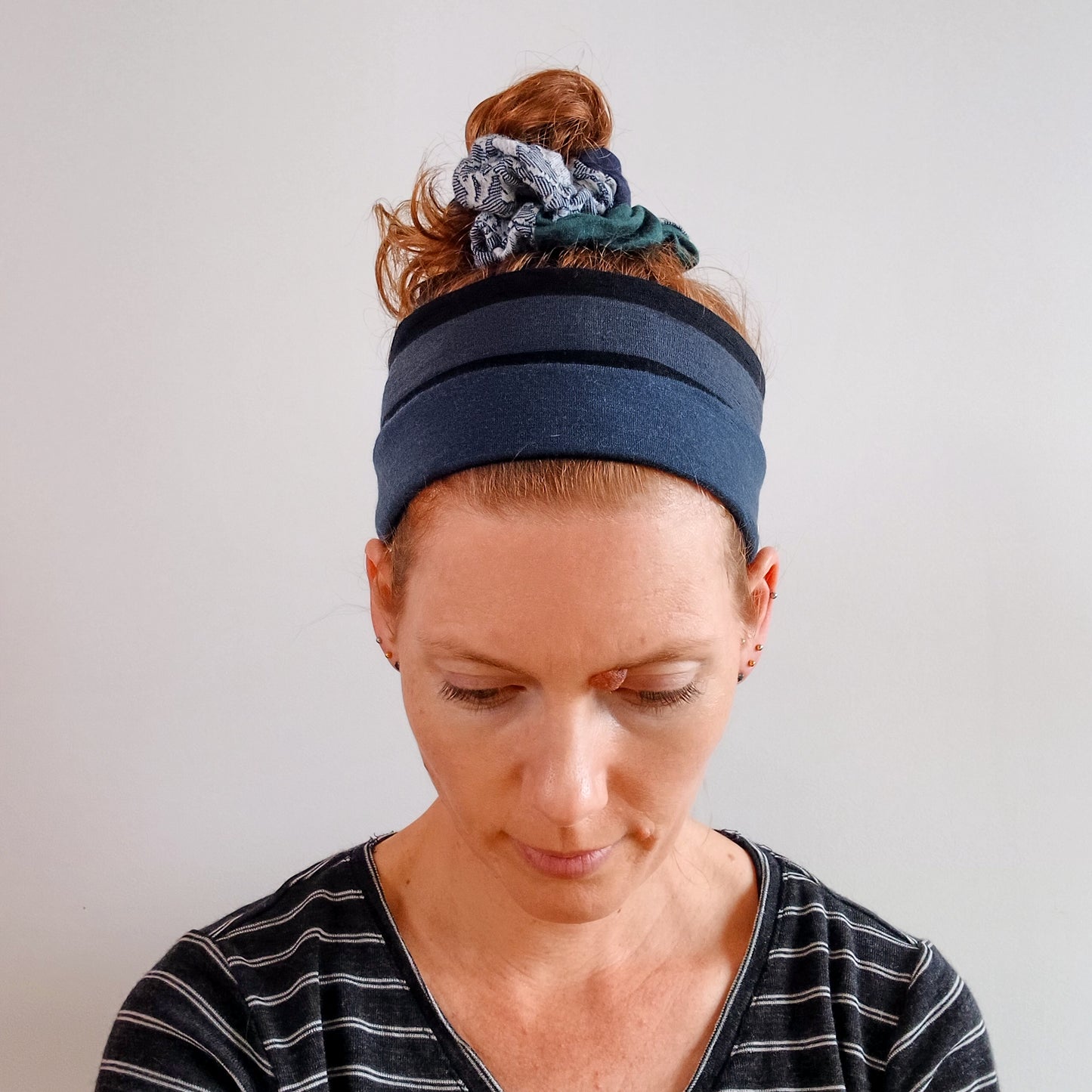 Merino Headband - Steel Stripe