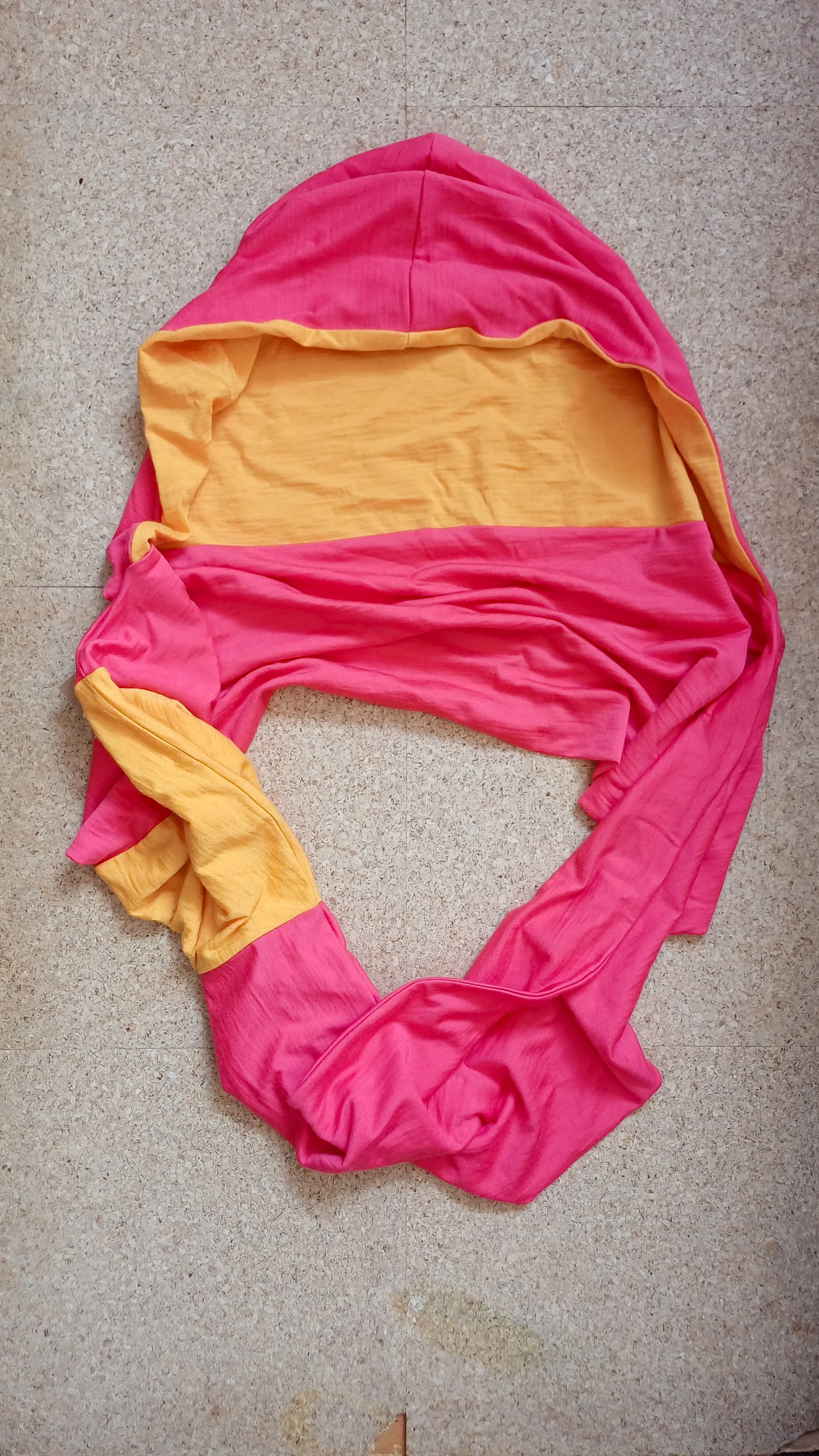 Merino Hoodscarf - Pink Sunset