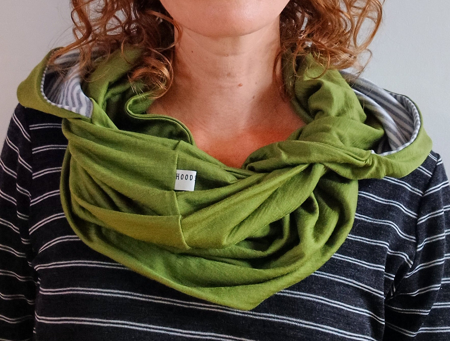 Merino Hoodscarf - Moss