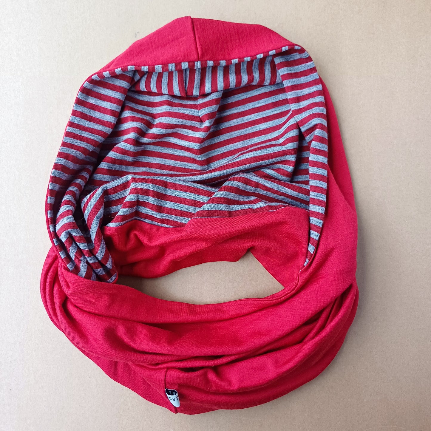 Merino Hoodscarf - Red