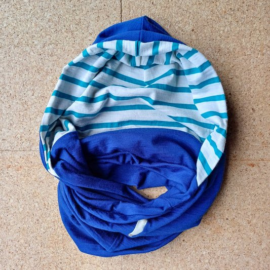 Merino Hoodscarf Kids - Seaside