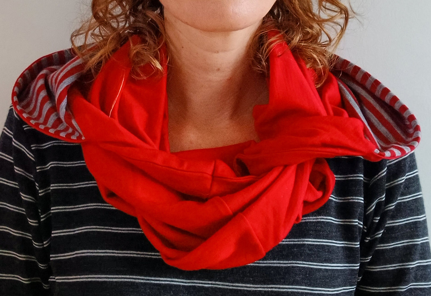 Merino Hoodscarf - Red
