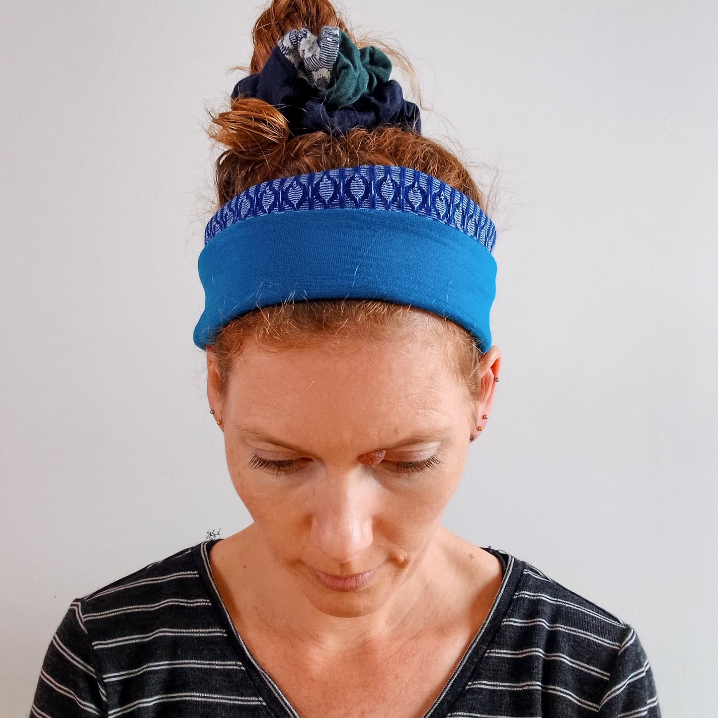 Merino Headband - Sapphire Jacquard