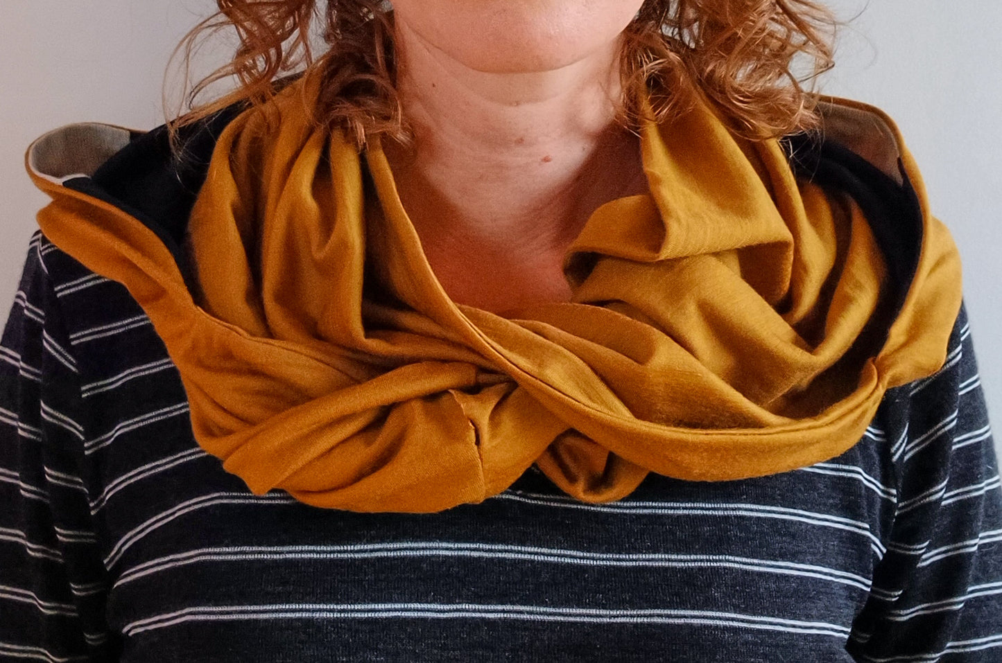 Merino Hoodscarf - Ochre
