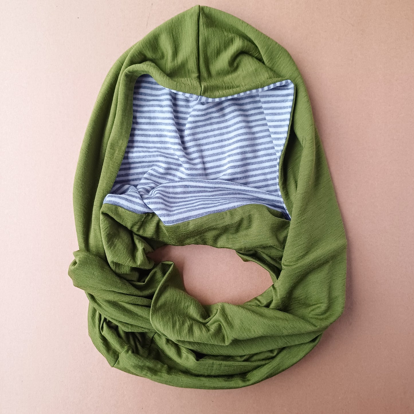 Merino Hoodscarf - Moss