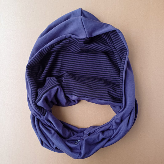 Merino Hoodscarf - Grape