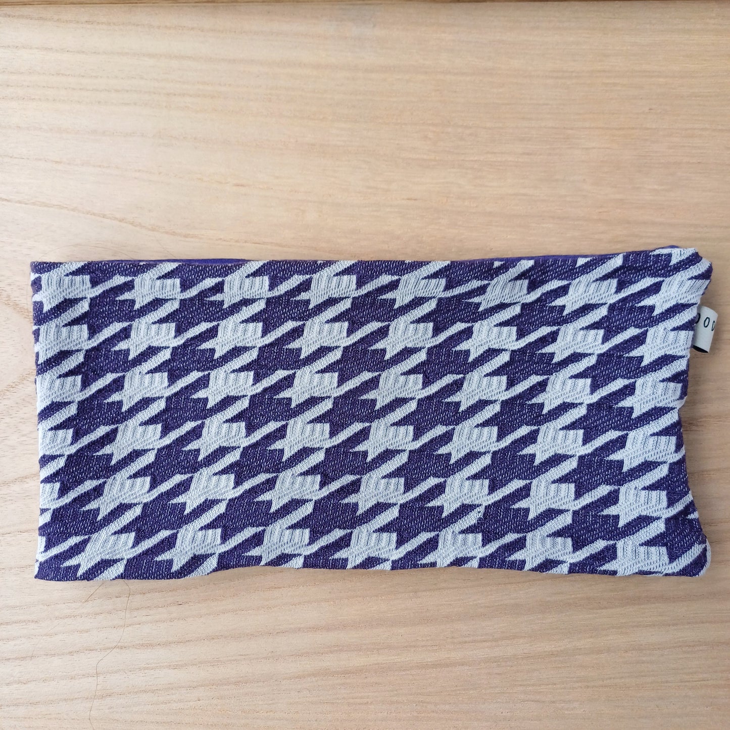 Merino Headband - Purple Houndstooth