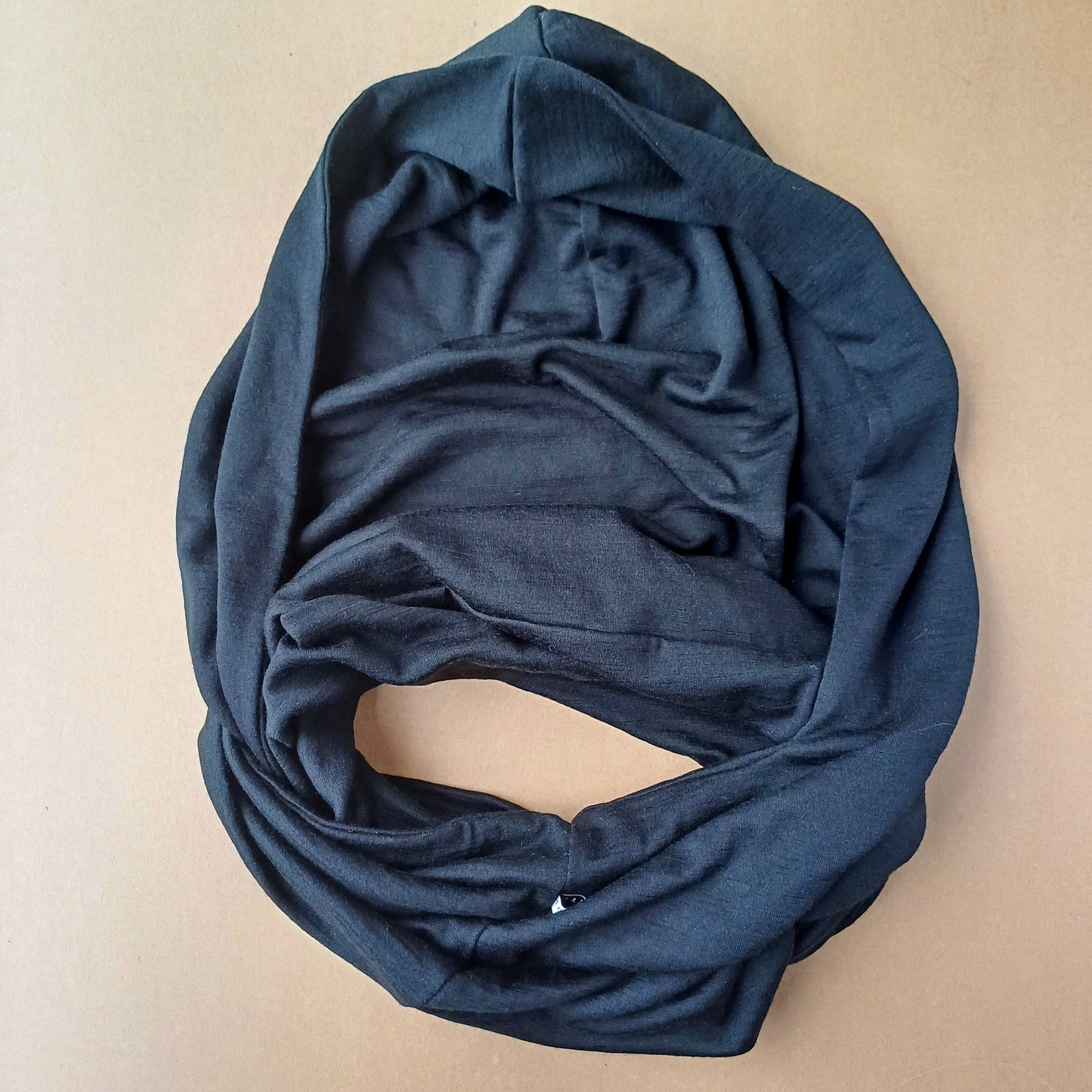 Merino Hoodscarf BIG Hood - Black