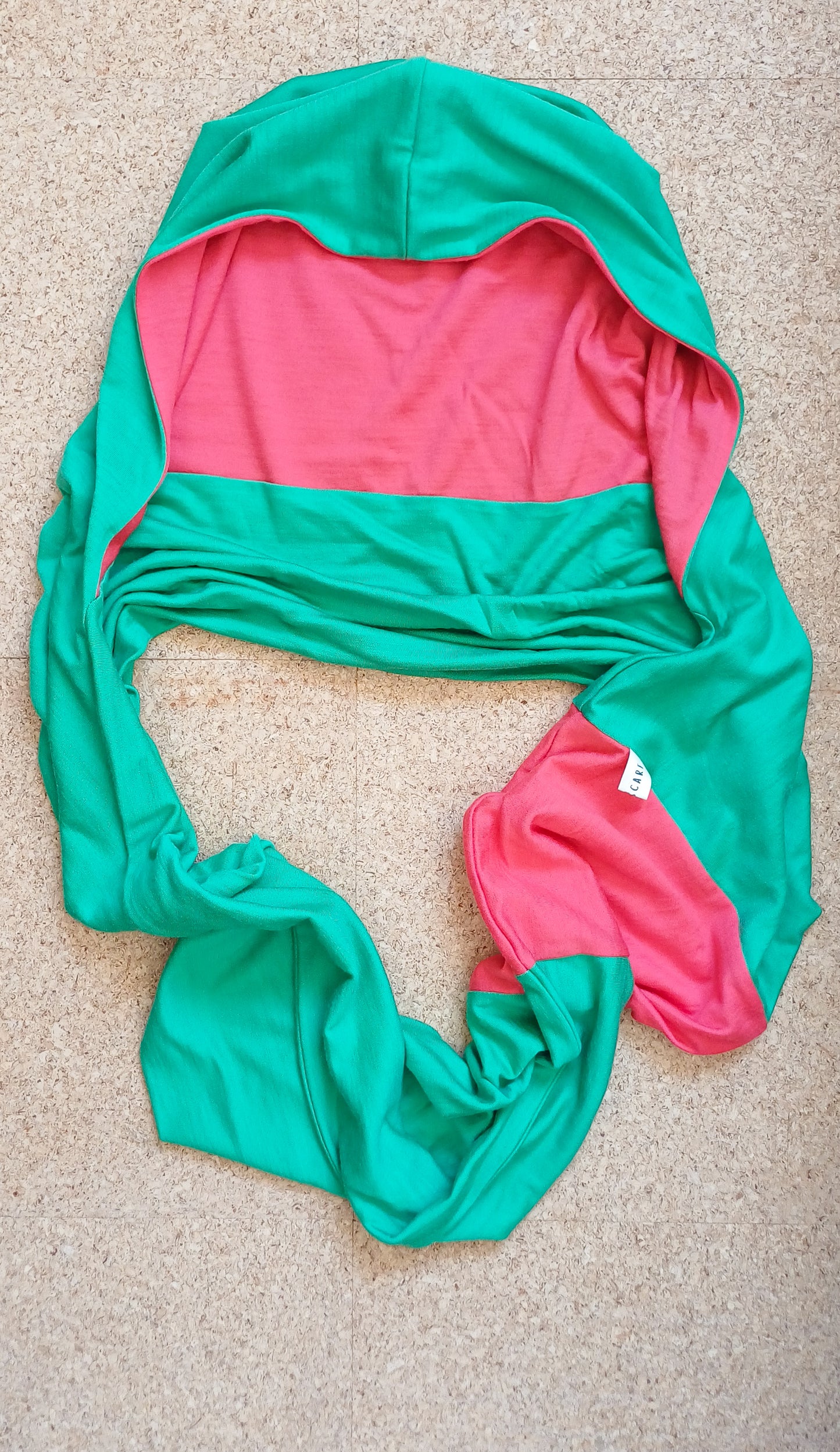 Merino Hoodscarf - Watermelon