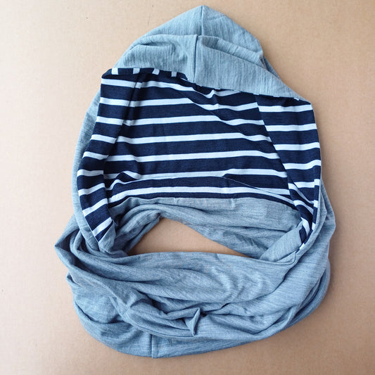 Merino Hoodscarf - Grey Marl