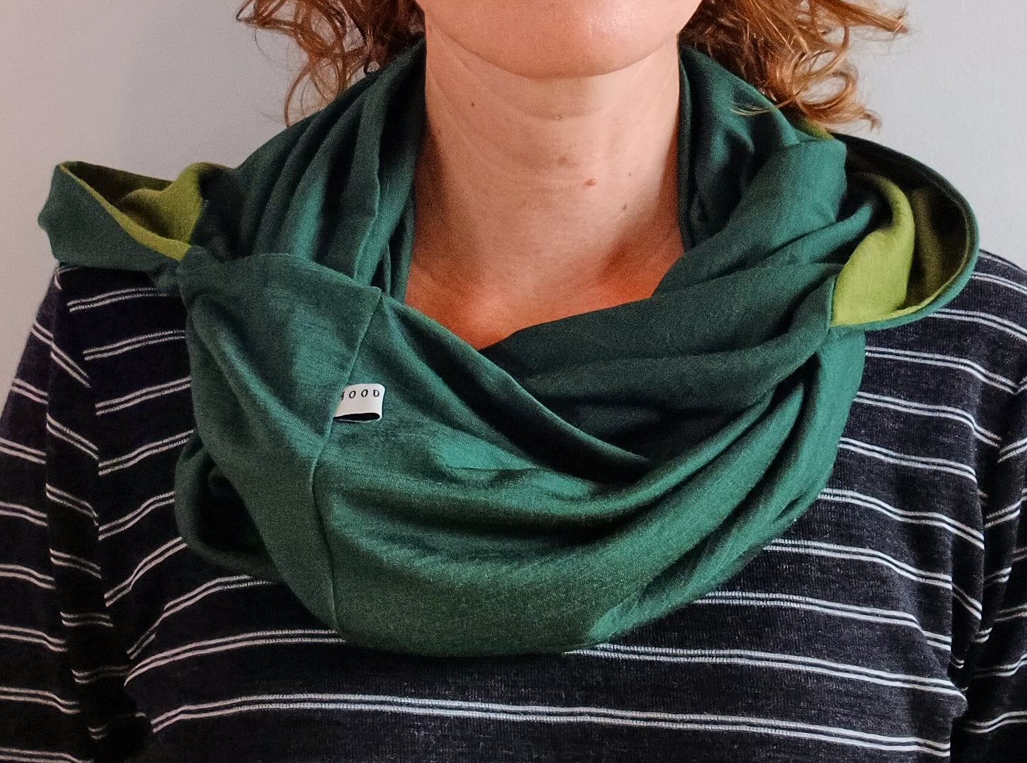 Merino Hoodscarf - Forest