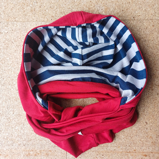 Merino Hoodscarf Kids - Red