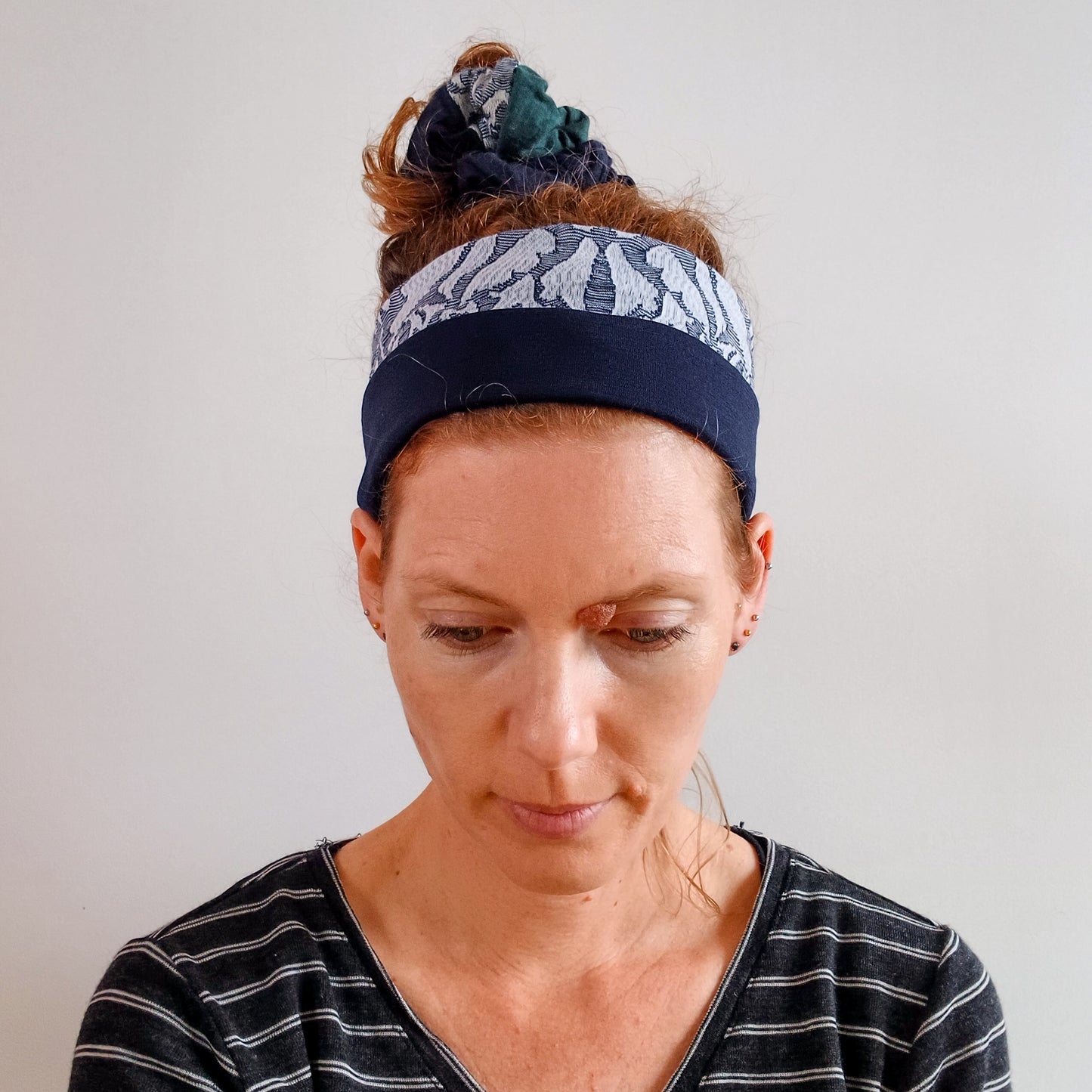 Merino Headband - Ink Floral