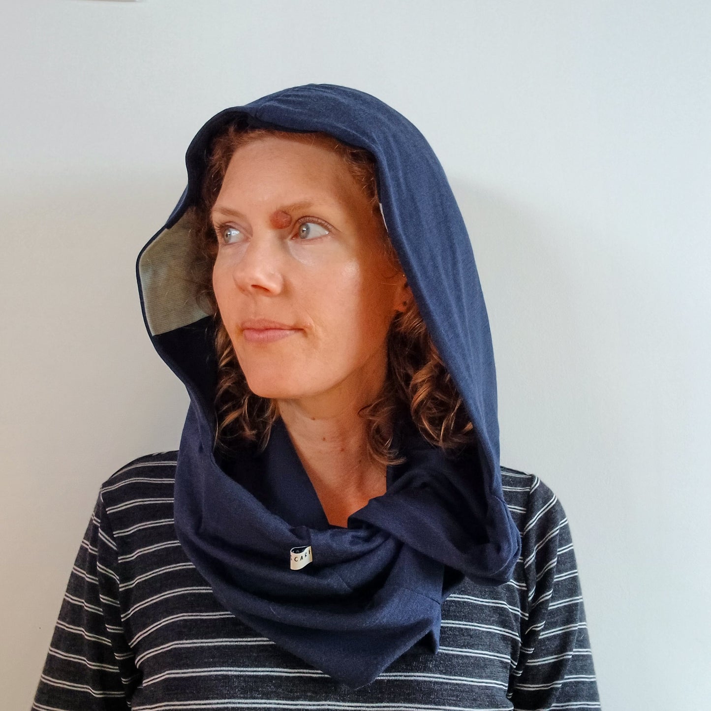 Merino Hoodscarf - Ink