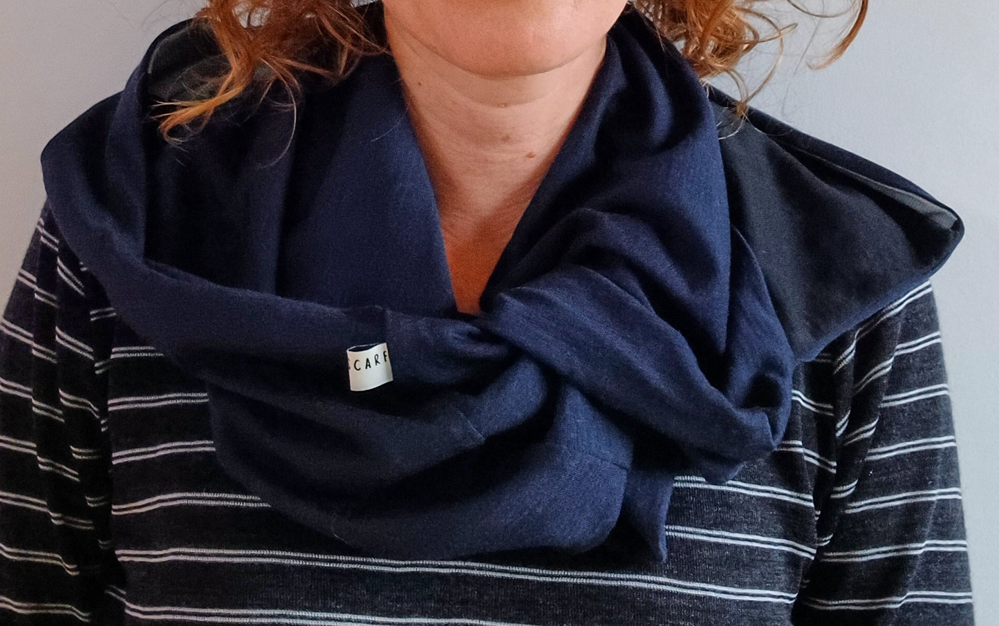 Merino Hoodscarf - Ink