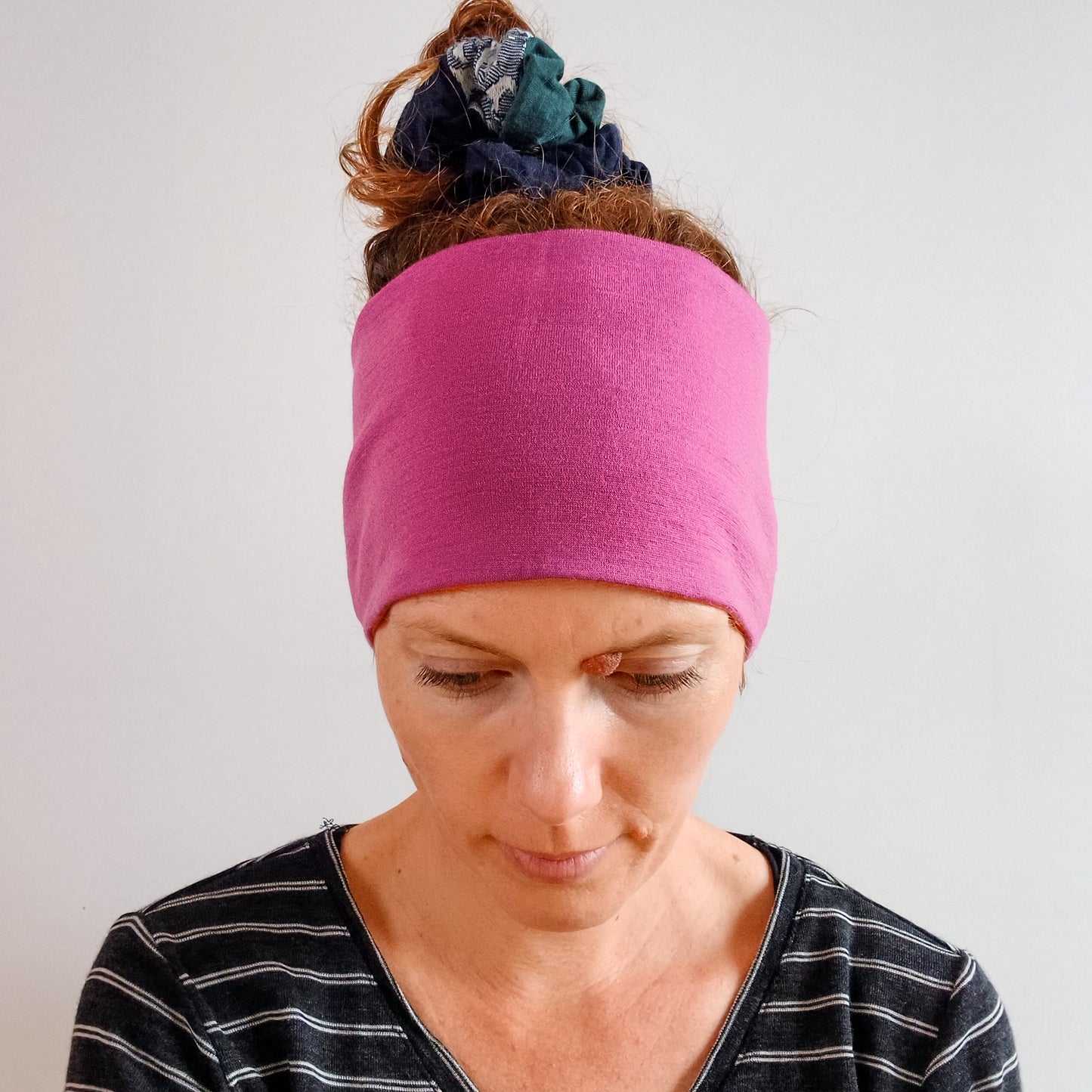 Merino Headband - Orange and Pink