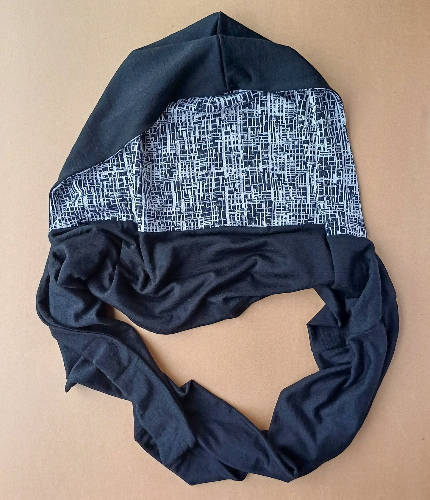 Merino Hoodscarf - Black Night