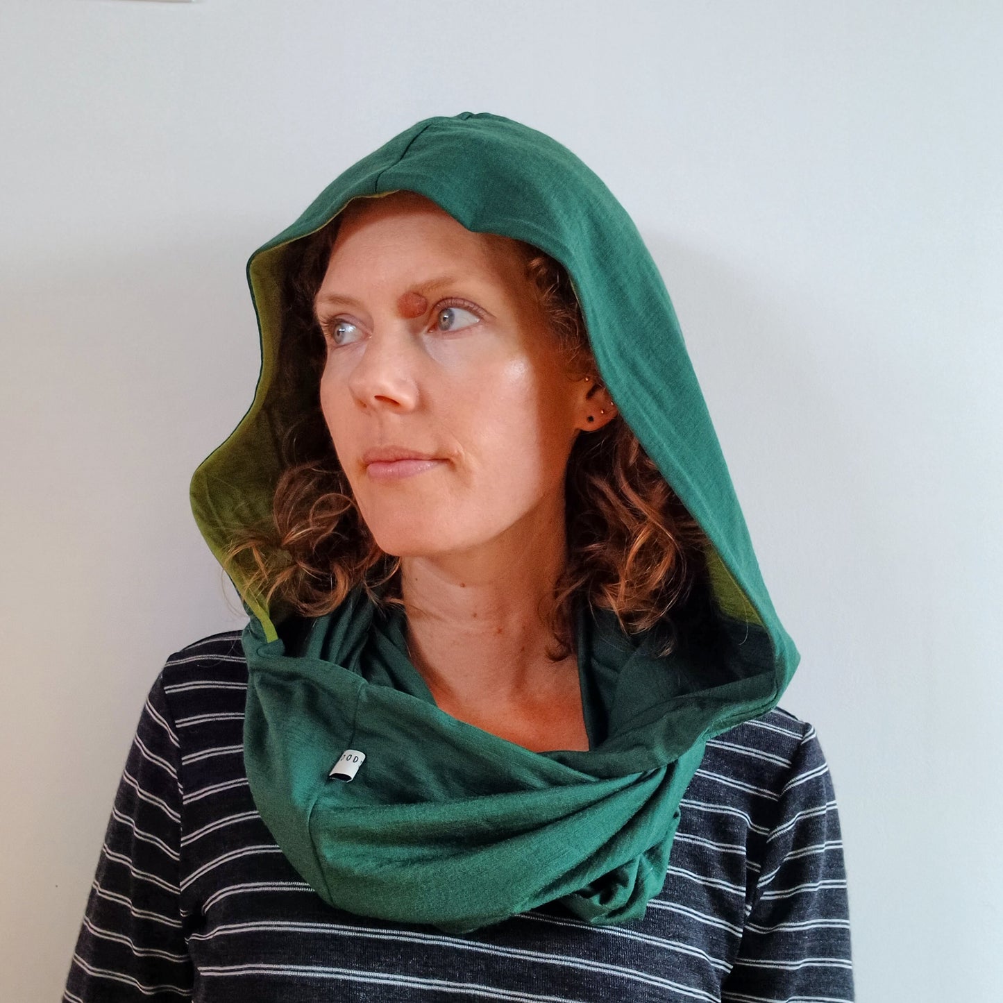 Merino Hoodscarf - Forest