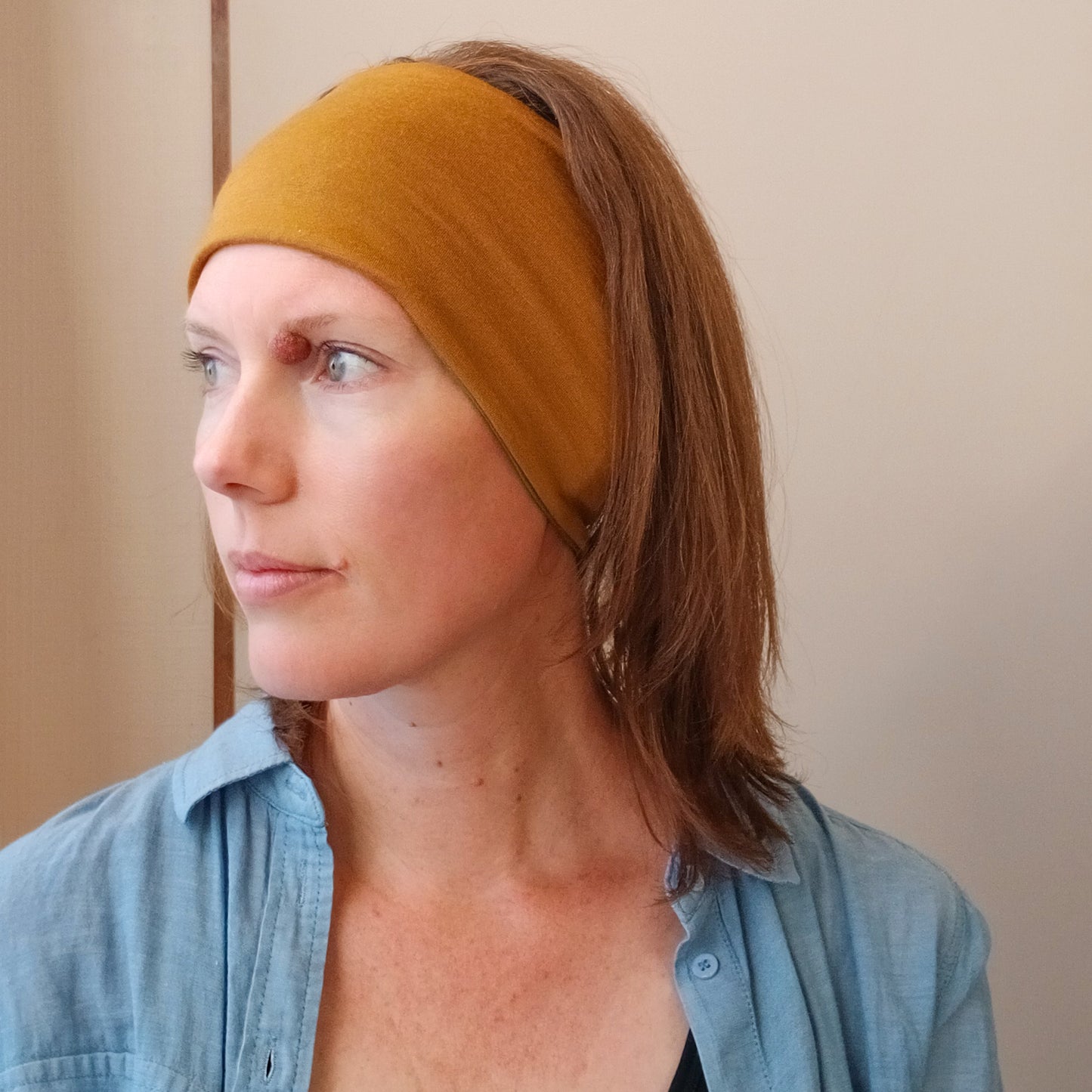 Merino Headband - Ochre and Moss