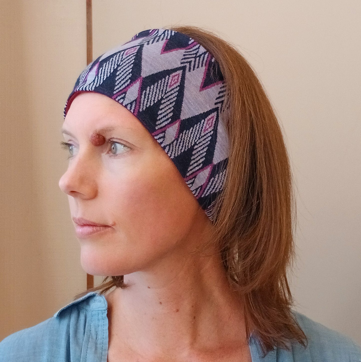 Merino Headband - Purple Peacock