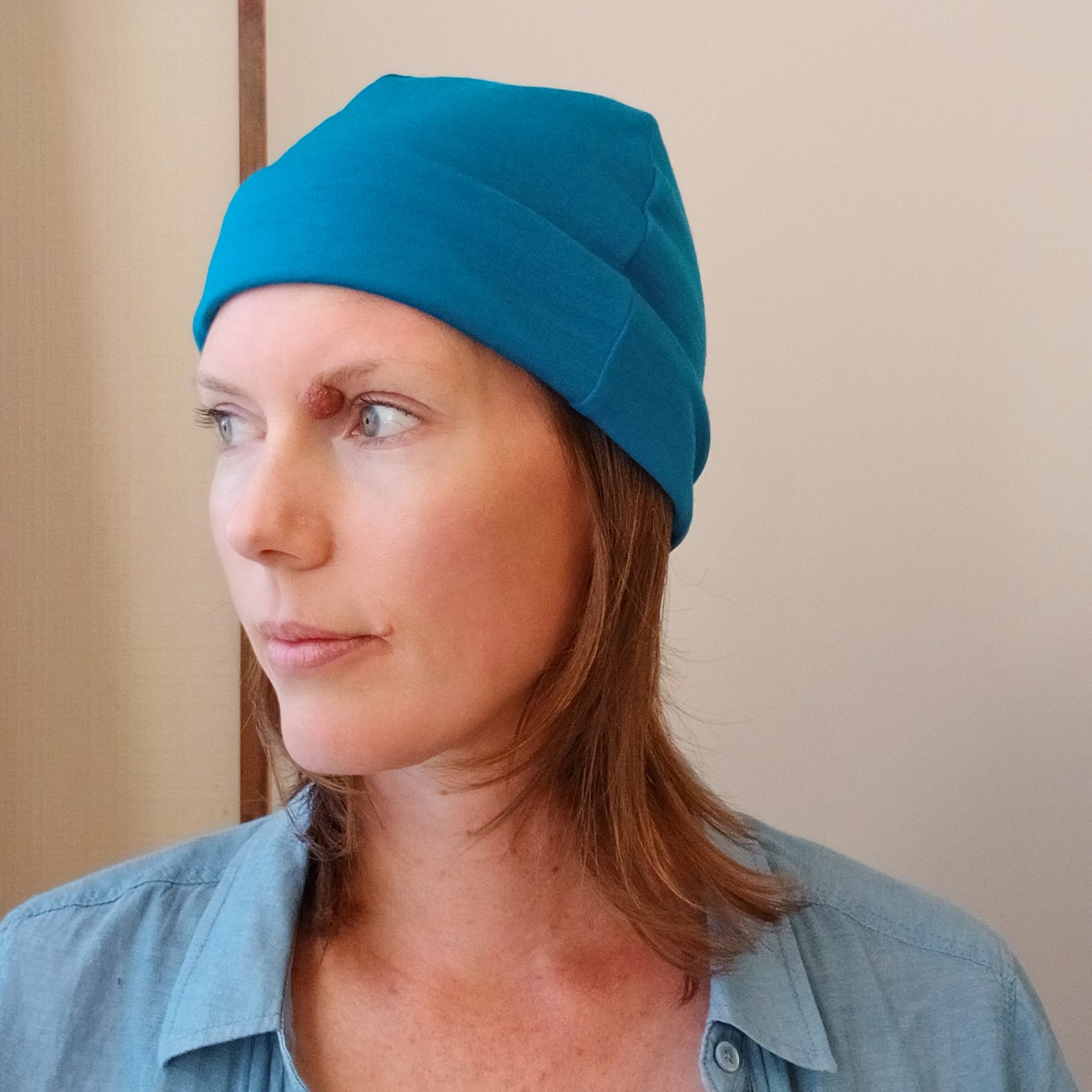 Merino Beanie - Blue