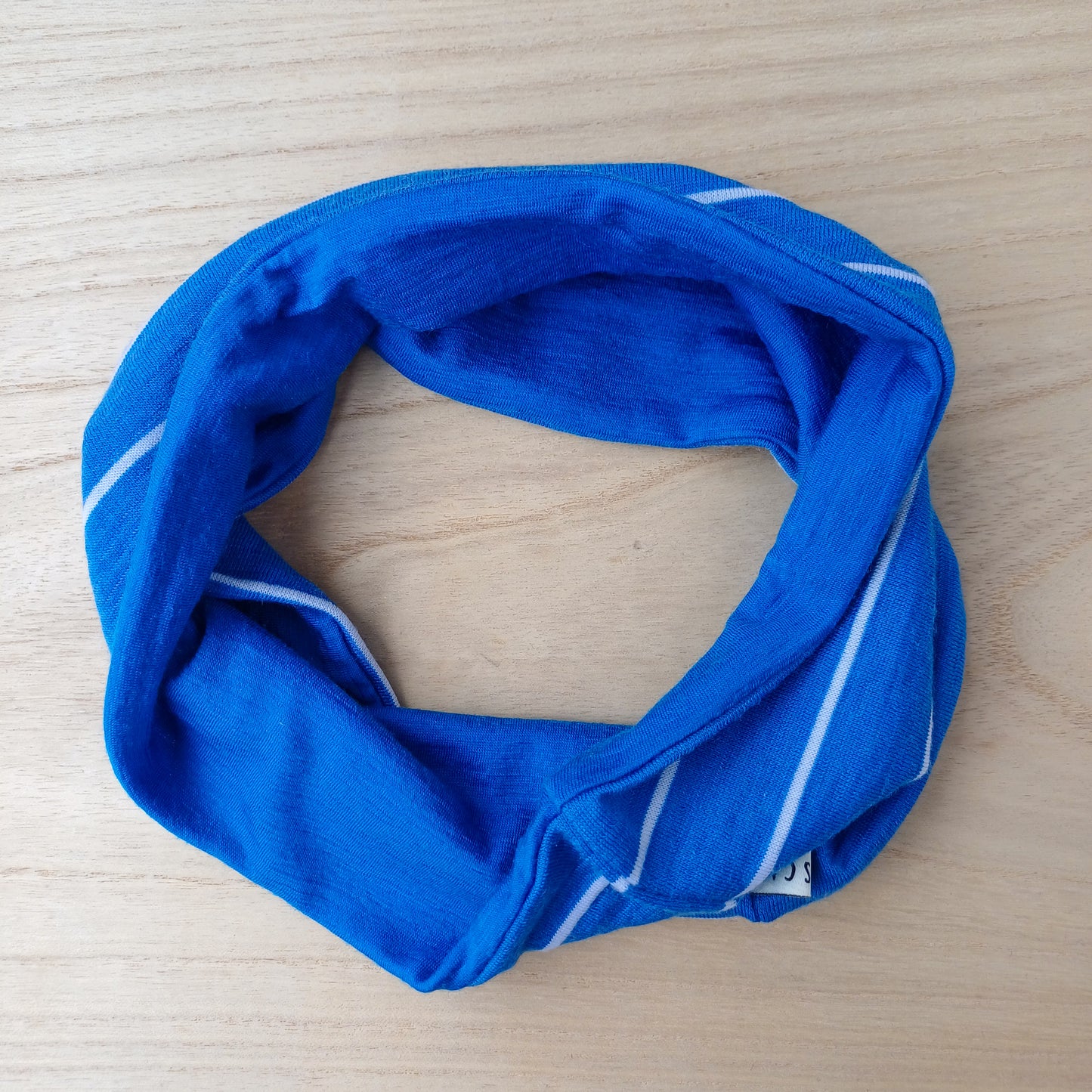 Merino Headband - Blue and White Stripe