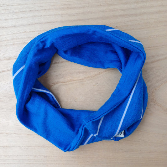 Merino Headband - Blue and White Stripe