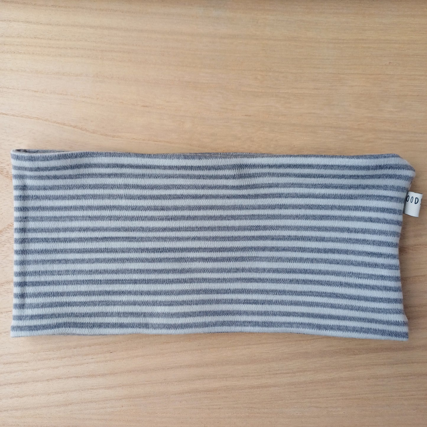 Merino Headband - Grey Marl Stripe