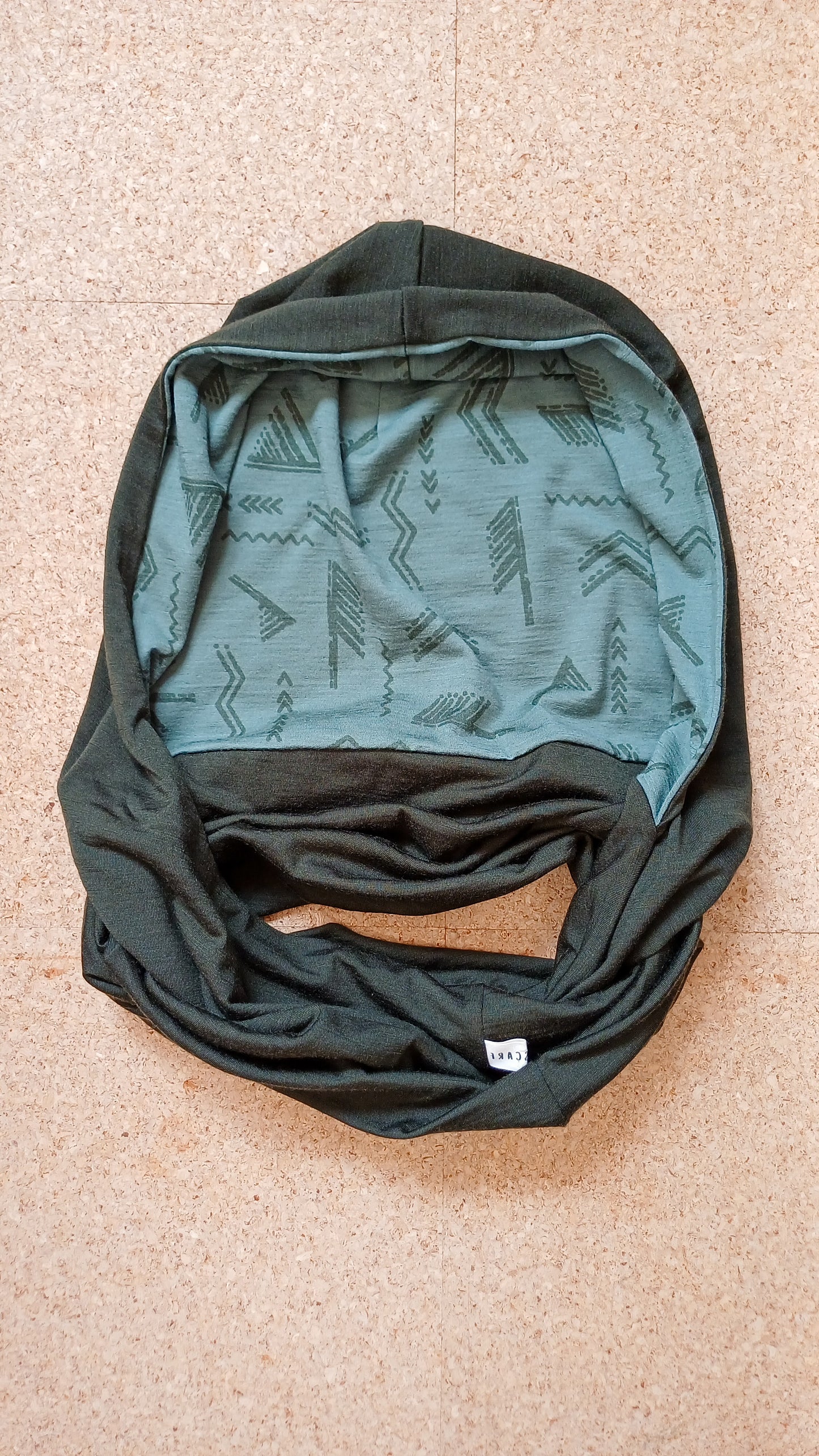 Merino Hoodscarf - Forest