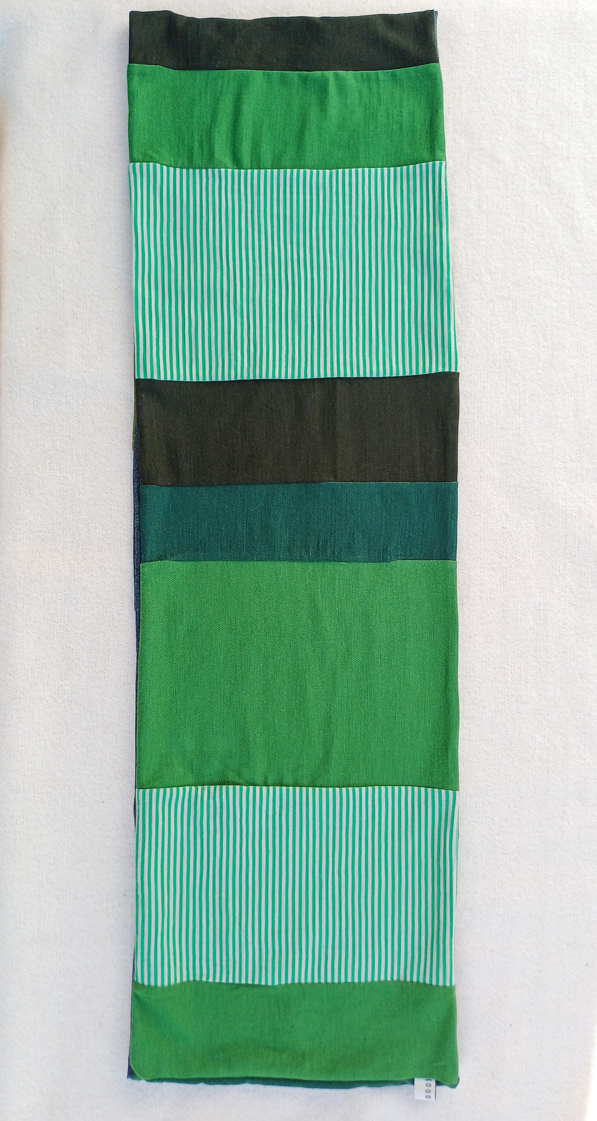 Patchwork Loop Scarf - Green