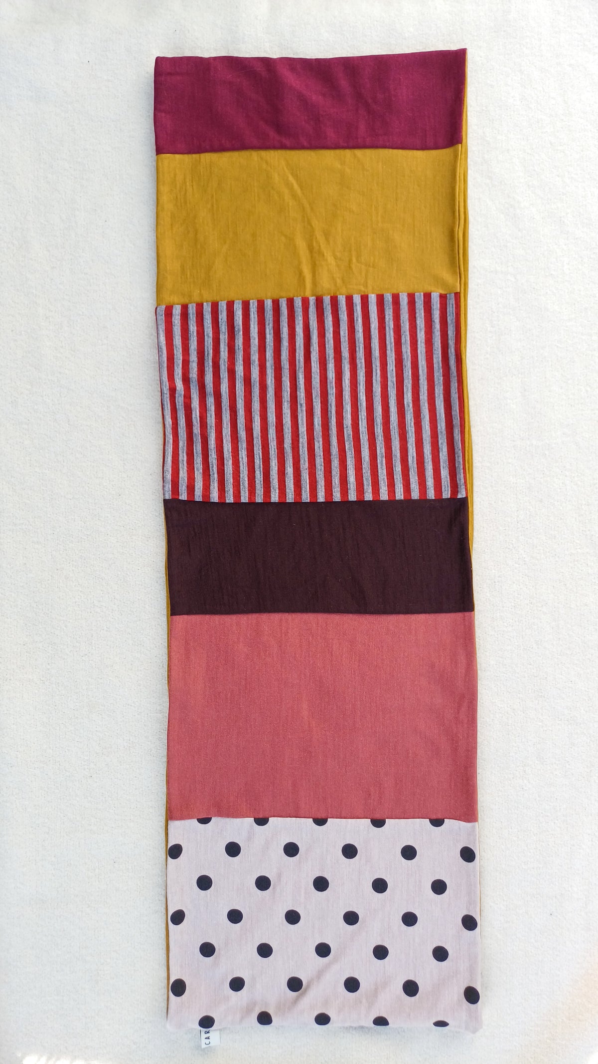 Patchwork Loop Scarf - Ochre