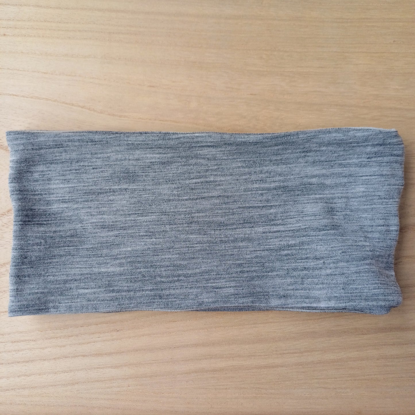 Merino Headband - Grey Marl Stripe