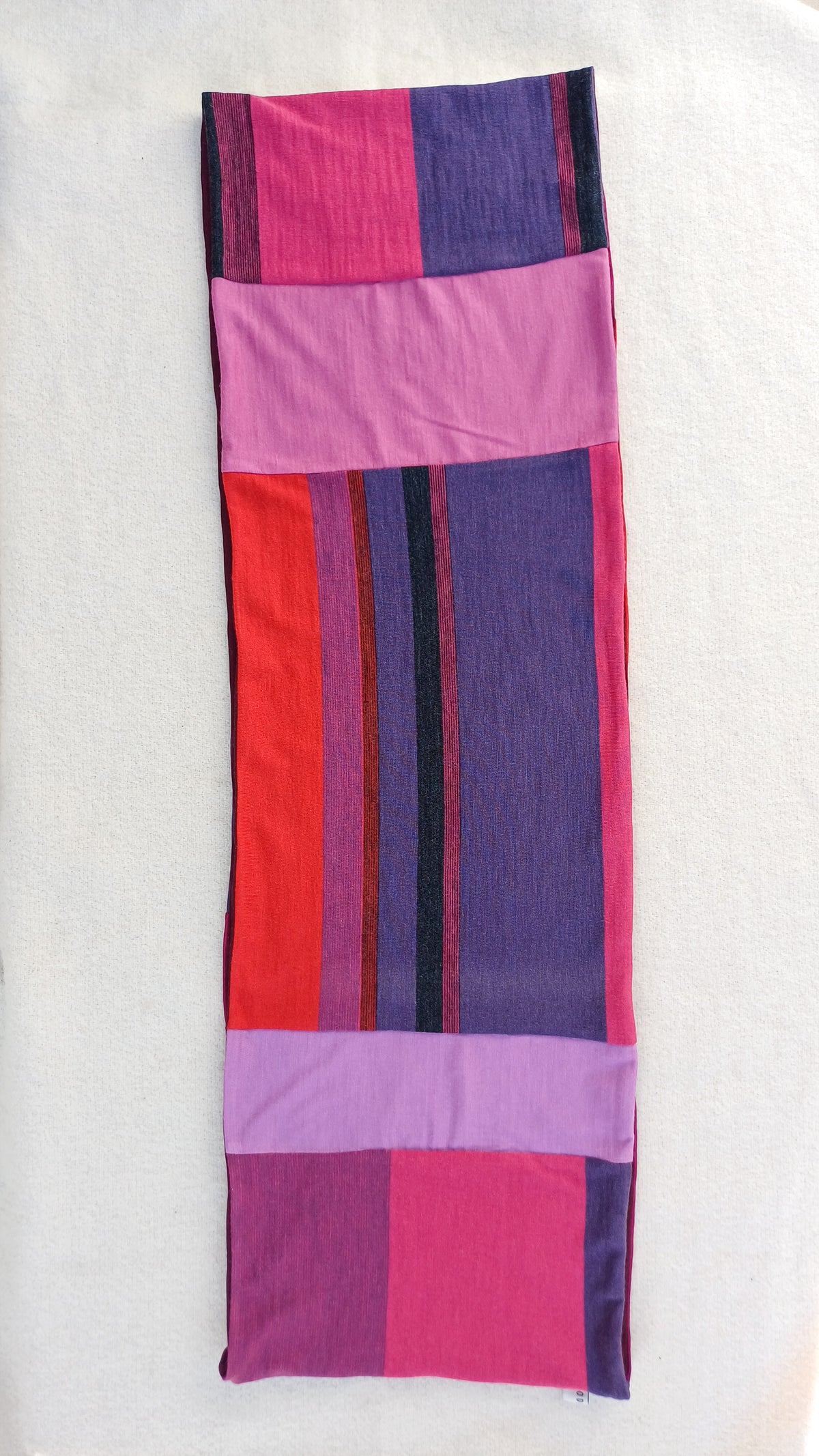 Patchwork Loop Scarf - Pink Wine