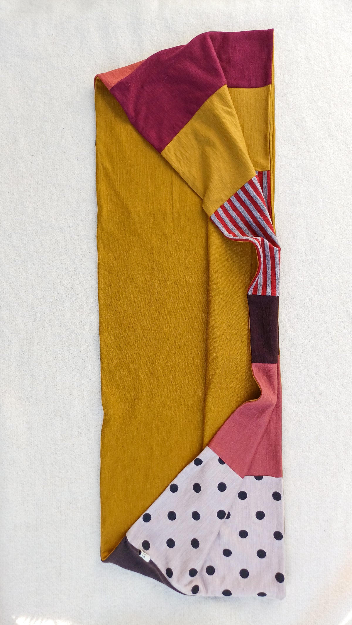 Patchwork Loop Scarf - Ochre