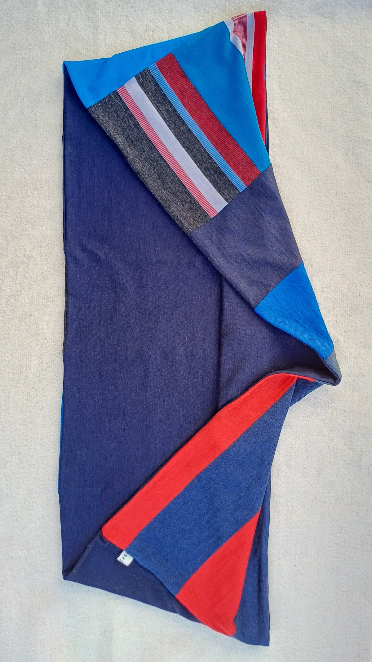 Patchwork Loop Scarf - Teal