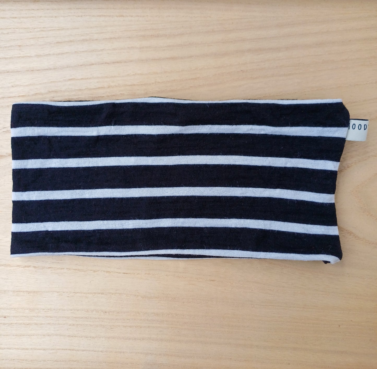 Merino Headband - Black and White Stripe
