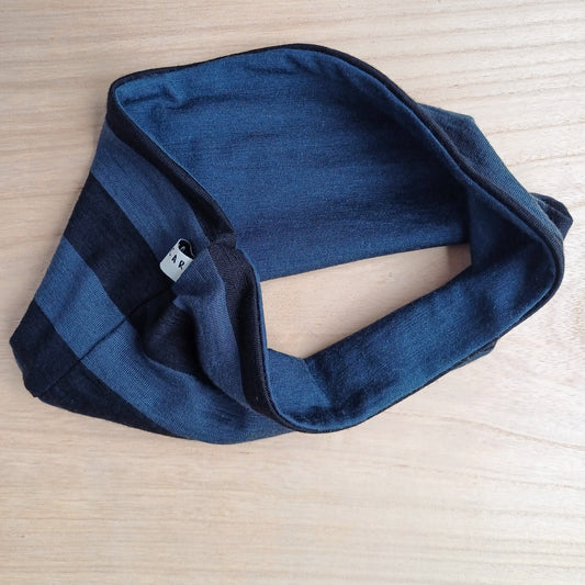 Merino Headband - Steel Stripe