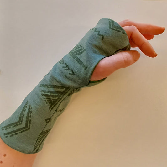 Fingerless Gloves - Double Green