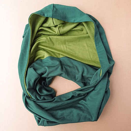 Merino Hoodscarf - Forest