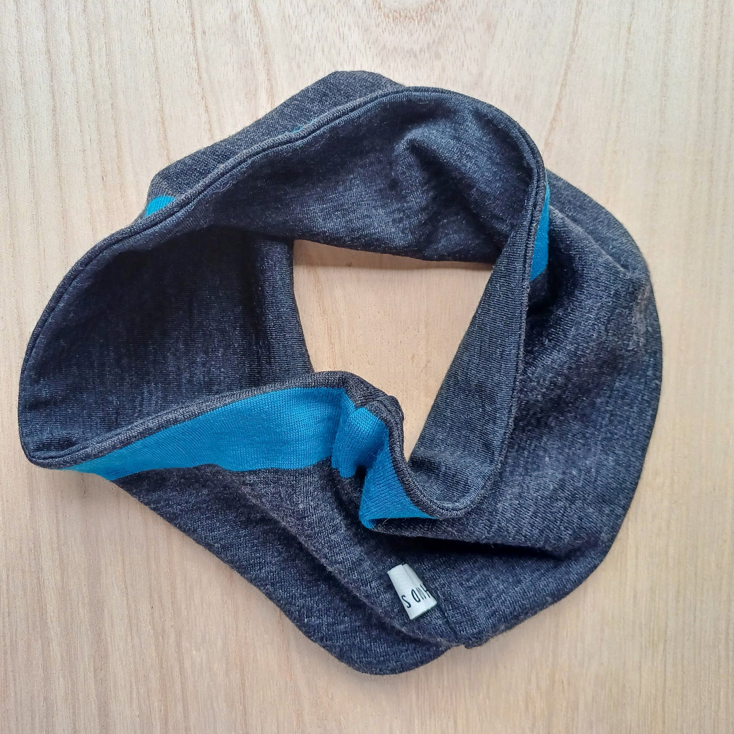 Merino Headband - Charcoal and Teal