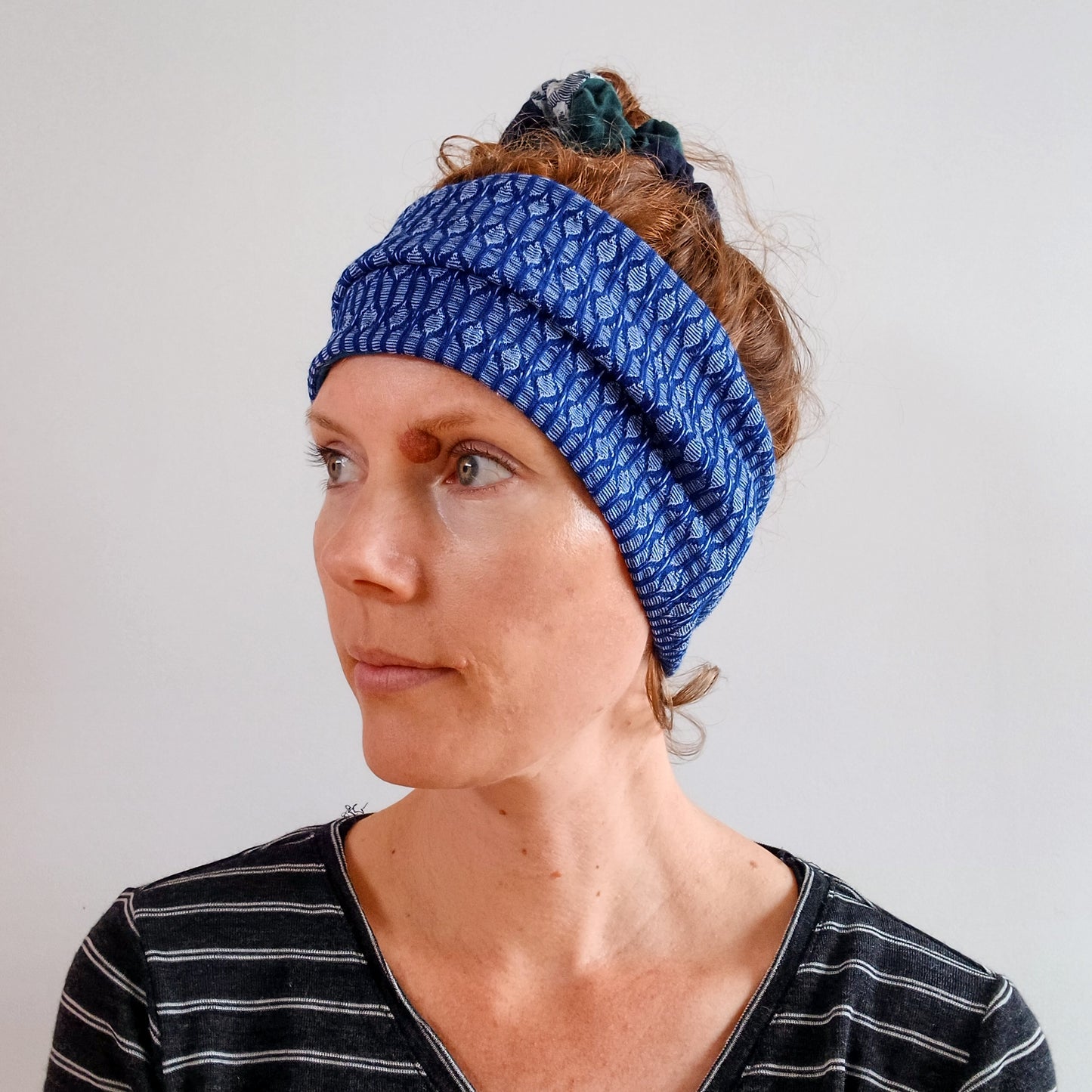 Merino Headband - Sapphire Jacquard